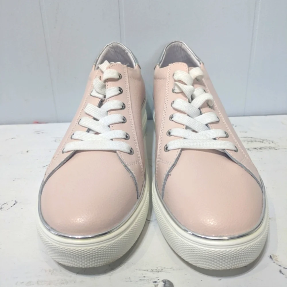Bonavi Lace Up Leather‎ Sneaker Pink Size UK 40 US 9.5